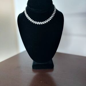 Elegant Silver Beaded Necklace